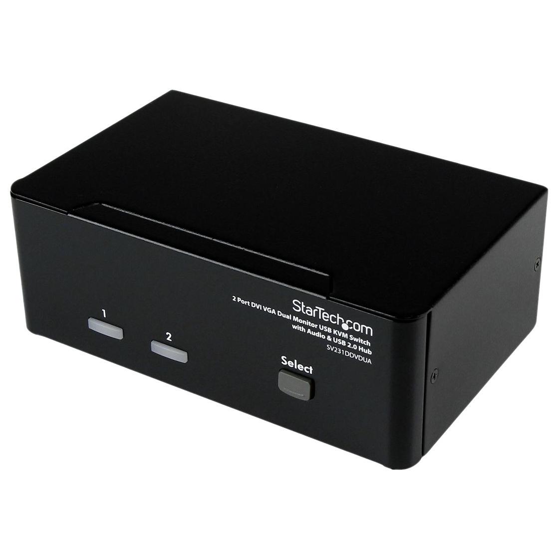 Conmutador StarTech.com USB de 2 puertos con DVI/VGA y audio