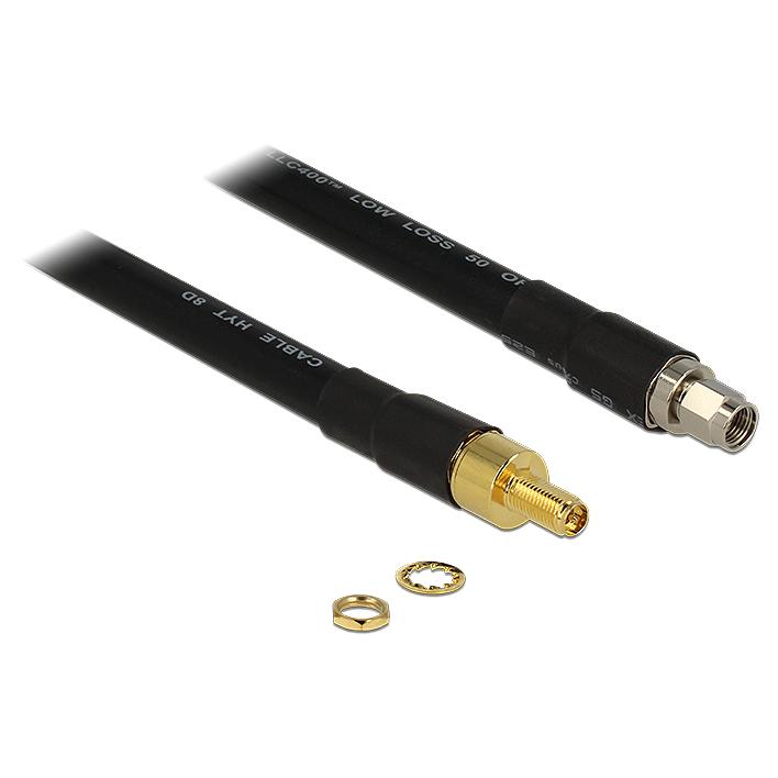 Delock CFD400 Low Loss Antenna Cable Extension - RP-SMA (F) to RP-SMA (M) - 2m