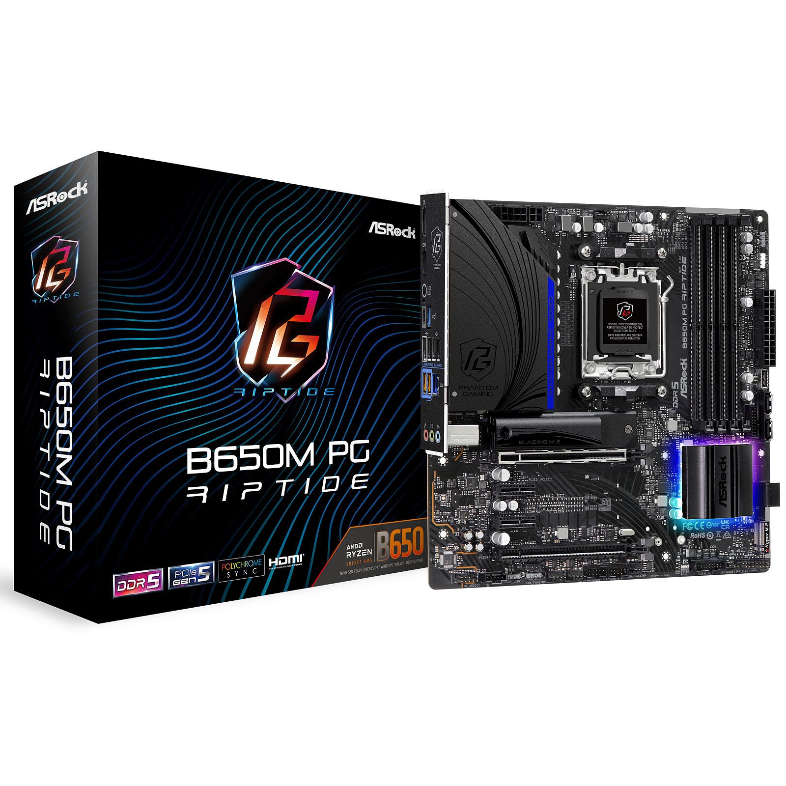 ASRock B650M PG Riptide AM5 Socket Motherboard