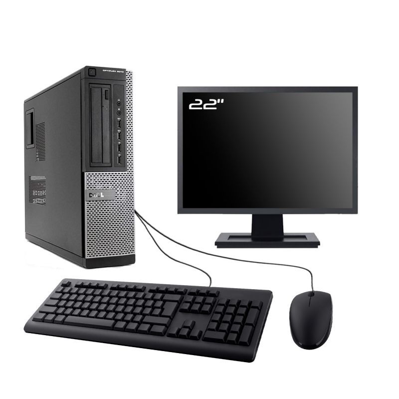 Dell Optiplex 9010 DT Desktop PC - 22" Screen, Intel I5-3470, 16GB RAM, 240GB SSD, Windows 10