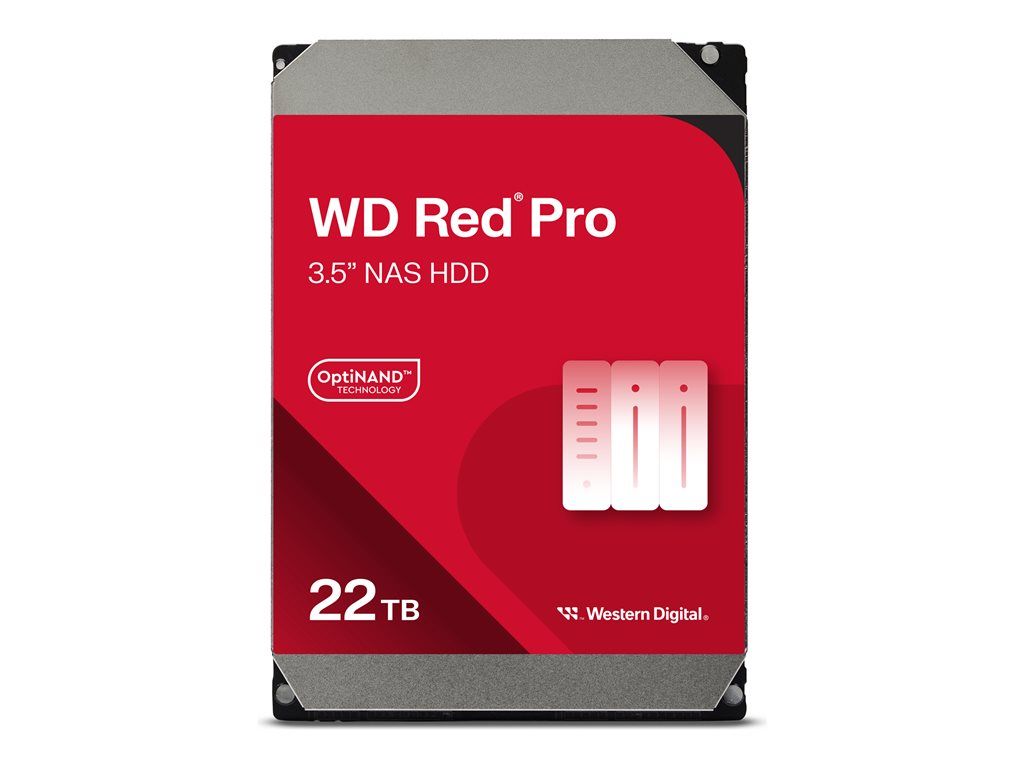 Western Digital Red Pro 22TB Internal Hard Drive - 3.5" SATA 6Gb/s, 7200 RPM, 512MB Buffer