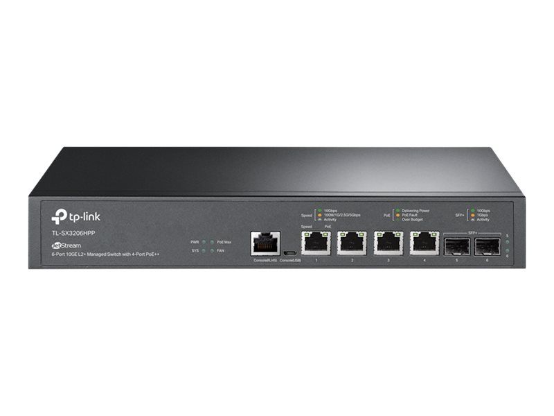 TP-Link JetStream TL-SX3206HPP V1 - Managed Switch - C2+ - Desk/Rack Mountable - PoE++ (200W)