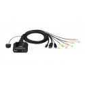 ATEN CS52DP - 2-Port Keyboard, Mouse, Screen and Audio Switch with USB