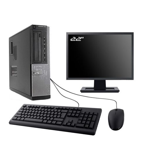 PC de escritorio Dell Optiplex 9010 DT - Pantalla de 22", Procesador Intel i7-3770, 32 GB RAM, 960 GB SSD, Windows 10