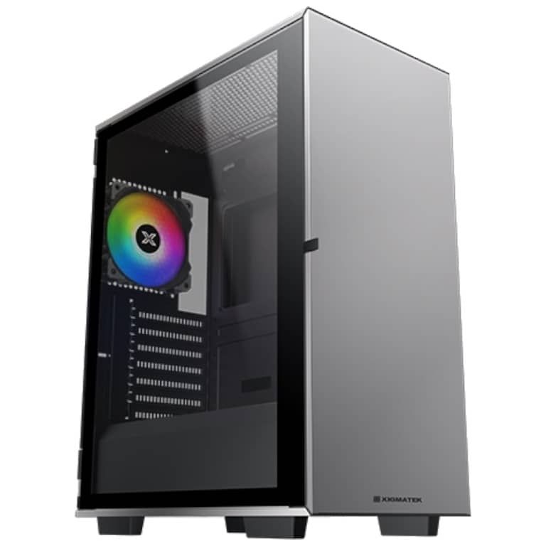 Xigmatek Lux A Shadow ATX Computer Case, Gray 4x 120mm Fans (EN48274)