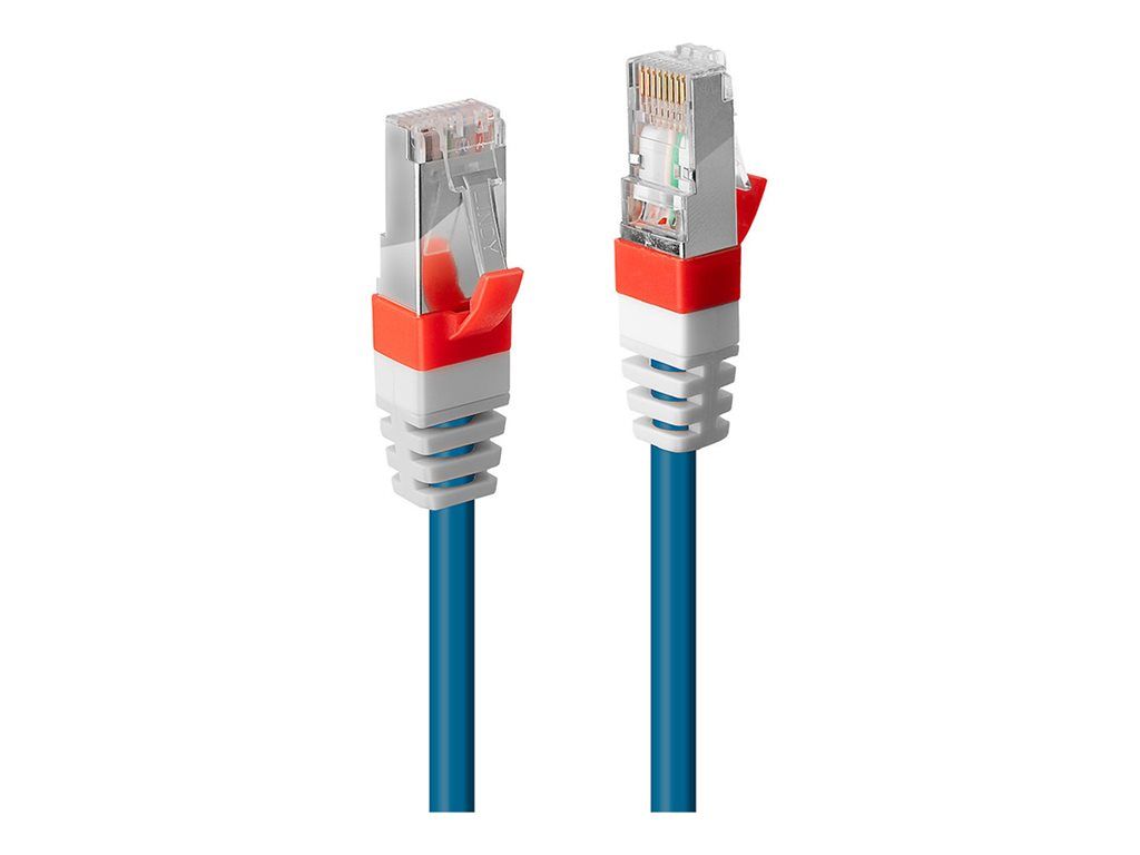 Cable Lindy Premium SFTP - 7,5 m, Cat 6a, Libre de halógeno, Azul