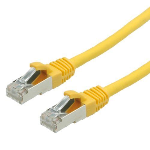 Cable de conexión Secomp RJ-45 (M) a RJ-45 (M) - 2 m - SFTP, PiMF - CAT 6e - sin halógeno, moldeado, bloqueado, amarillo
