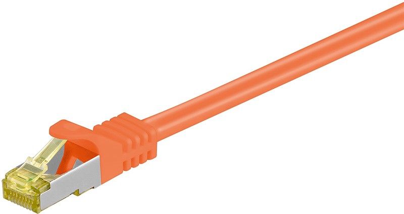 Wentronic CAT 7 SFTP Cable, 7.5m, RJ-45 to RJ-45, Orange