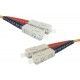Cables de conexión Exertis Connect SC multimodo, 3 m, dúplex, OM2, naranja