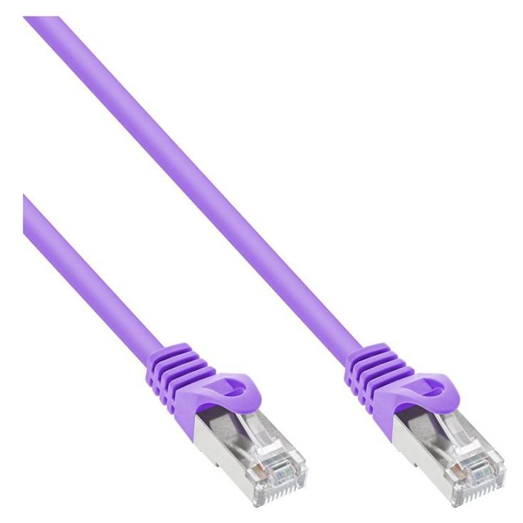 INTOS ELECTRONIC SFTP CAT 5e Molded Cable, 10m, RJ-45 (M) to RJ-45 (M), Violet