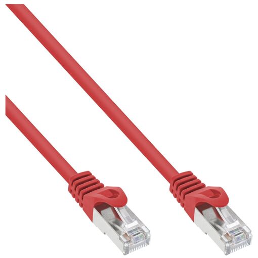 Cable de conexión INTOS ELECTRÓNICO InLine RJ-45 a RJ-45 - 10 m - SFTP CAT 5e - Moldado - Rojo