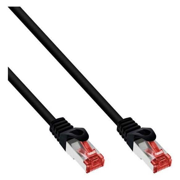 INTOS ELECTRONIC CAT 6 Shielded Twisted Pair Cable - 50m, Black