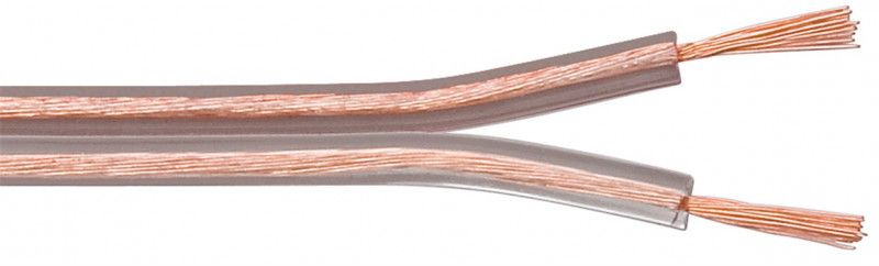 Wentronic Speaker Cable - 0.75mm², 50m, Clear