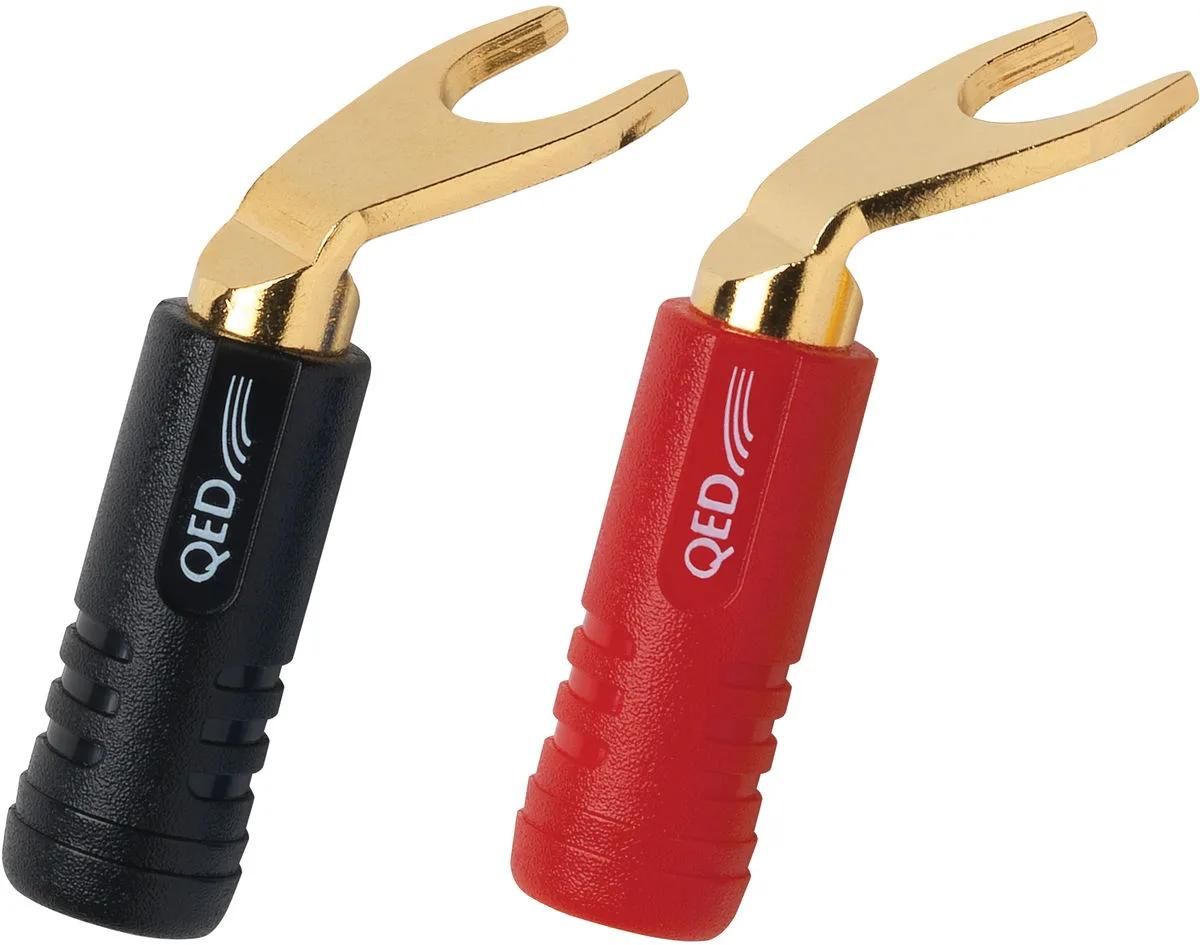 QED Airloc Wide Speaker Connector - Black, Red (Pack of 20)