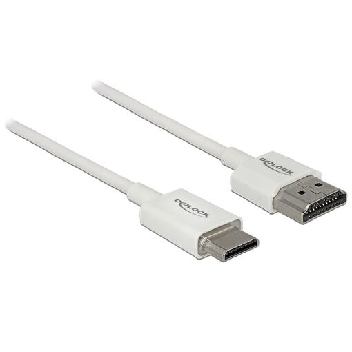 Câble HDMI Haute Vitesse Delock avec Ethernet - 50 cm, Prise en charge 4K
