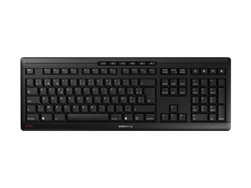 Cherry Stream Wireless Keyboard - 2.4GHz, Belgian Layout, Cherry SX Switch, Black