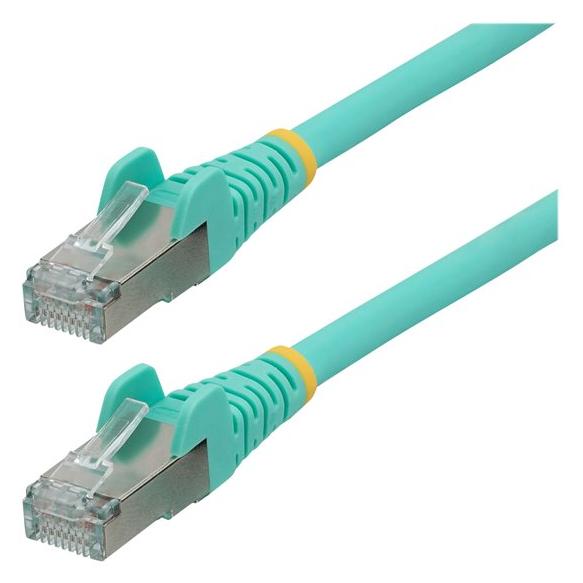 Cable de red StarTech de 1,5 m CAT6a - S/FTP, 10 GbE PoE 100W, 2 vías, RJ-45, LSZH, turquesa