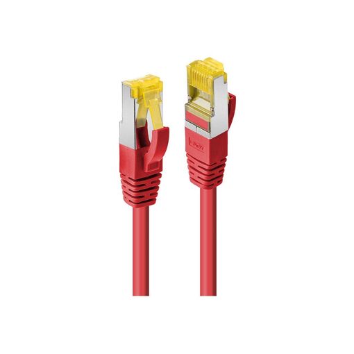 Cable de conexión Lindy RJ-45 (M) a RJ-45 (M) - 3 m - SFTP - CAT 7/CAT 6a - Libre de halógeno, moldeado - Rojo