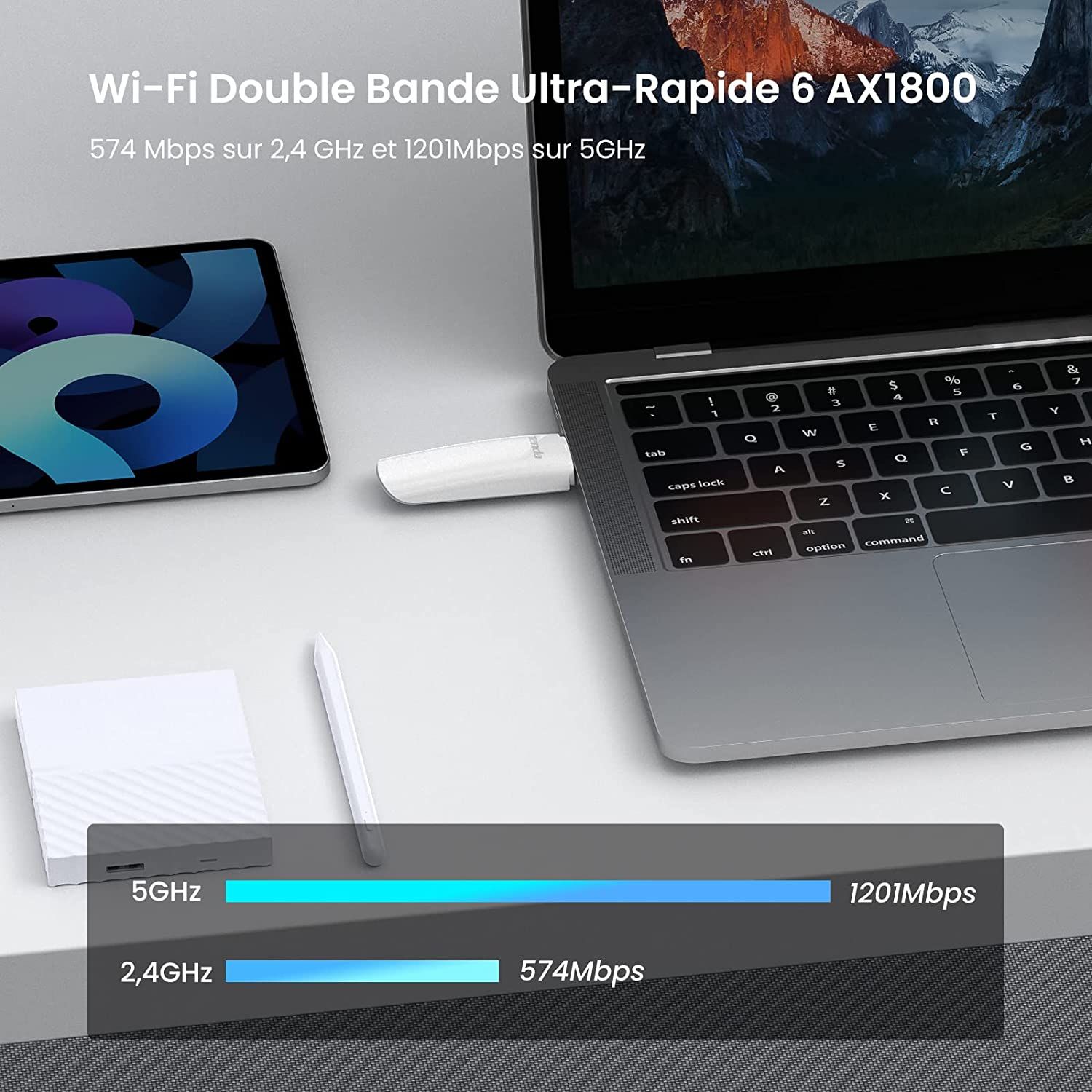 Tenda U18 WiFi 6 Dual-Band AX1800 Adapter