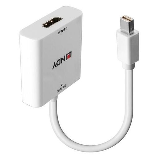 Lindy Video Adapter - DisplayPort Male to HDMI Female - 18 cm - Black - Supports 1920x1080 at 60Hz