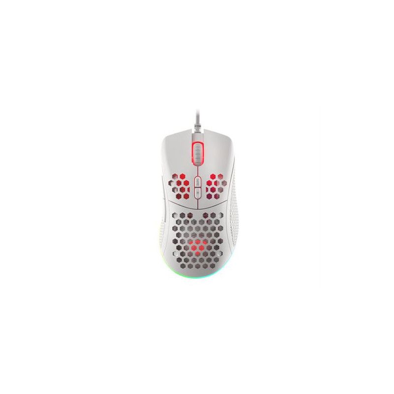 Genesis Krypton 555 Wired Gaming Mouse - White