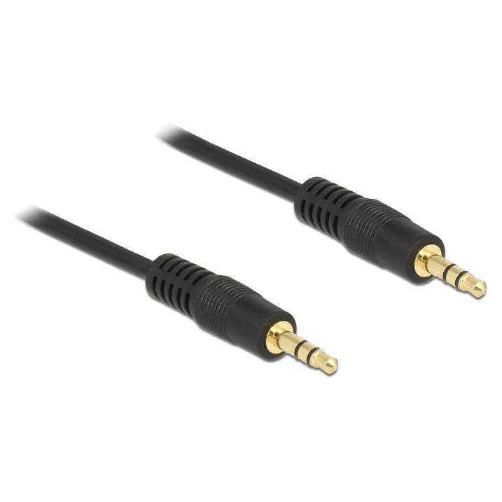 Delock Audio Cable - 3.5mm Stereo Male to Male - 24in - Black