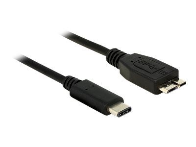 Cable USB Delock - Micro-USB Tipo B a USB-C de 24 pines (M) - USB 3.1 Gen 2 - 1m - Negro