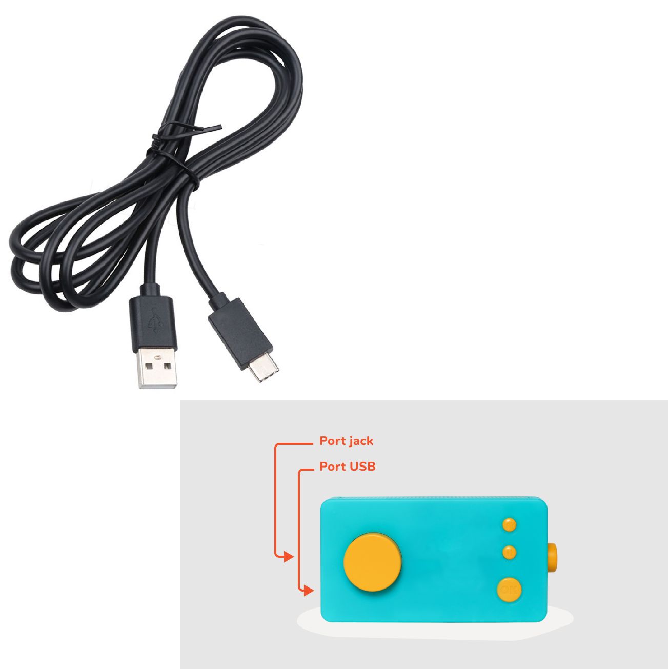 Câble USB de synchronisation pour Lunii, 2e génération - Street Tech