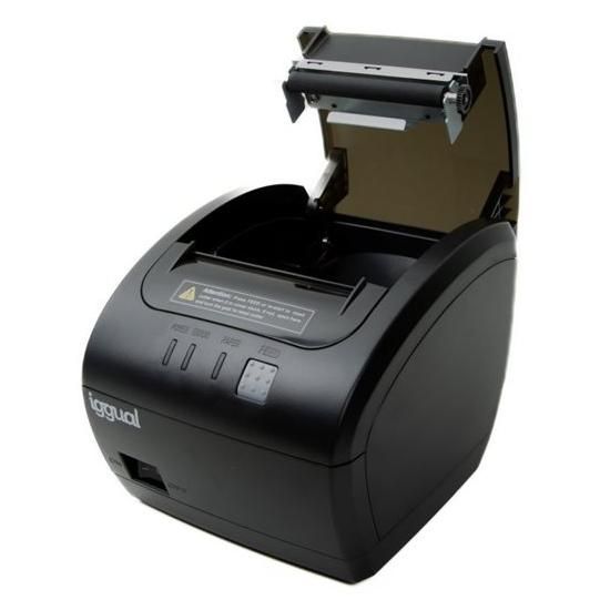 Iggual TP7001 Label Printer - Thermal Transfer - Roll (2.9 inches) - 203 dpi - Up to 230 mm/sec - USB, LAN - Black