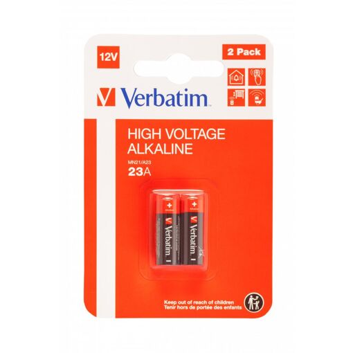Verbatim 12V 23A (MN21/A23) Alkaline Batteries 2-Pack