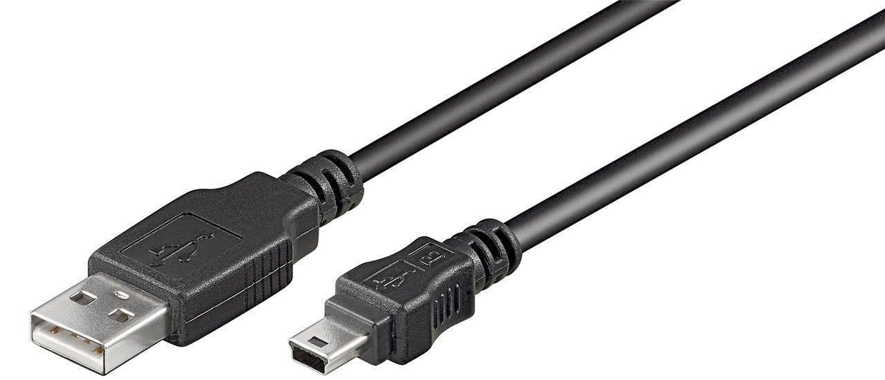 MicroConnect USB A to Mini USB B 5-Pin 3m M-M Cable