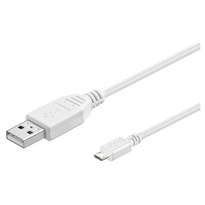 MicroConnect USB-C to Micro-USB Cable, 0.3m, White