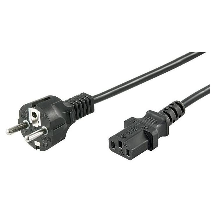 MicroConnect PE020405 Power Cable, 0.5m, Type E+F to C13 Connector