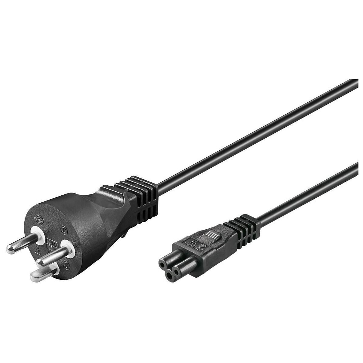 MicroConnect PE120805 0.5m Power Cable Black K Type Plug to C5 Coupler
