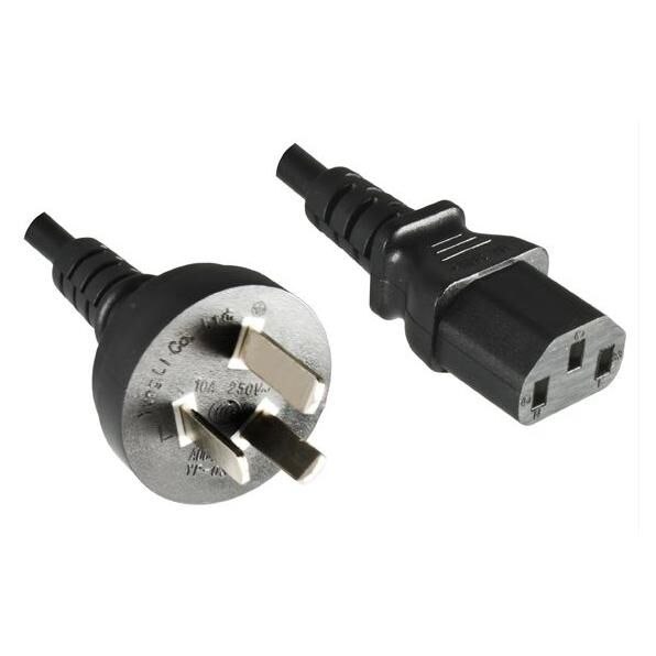 MicroConnect PE150418 Power Cable, 1.8m, Type I Plug to C13 Coupler
