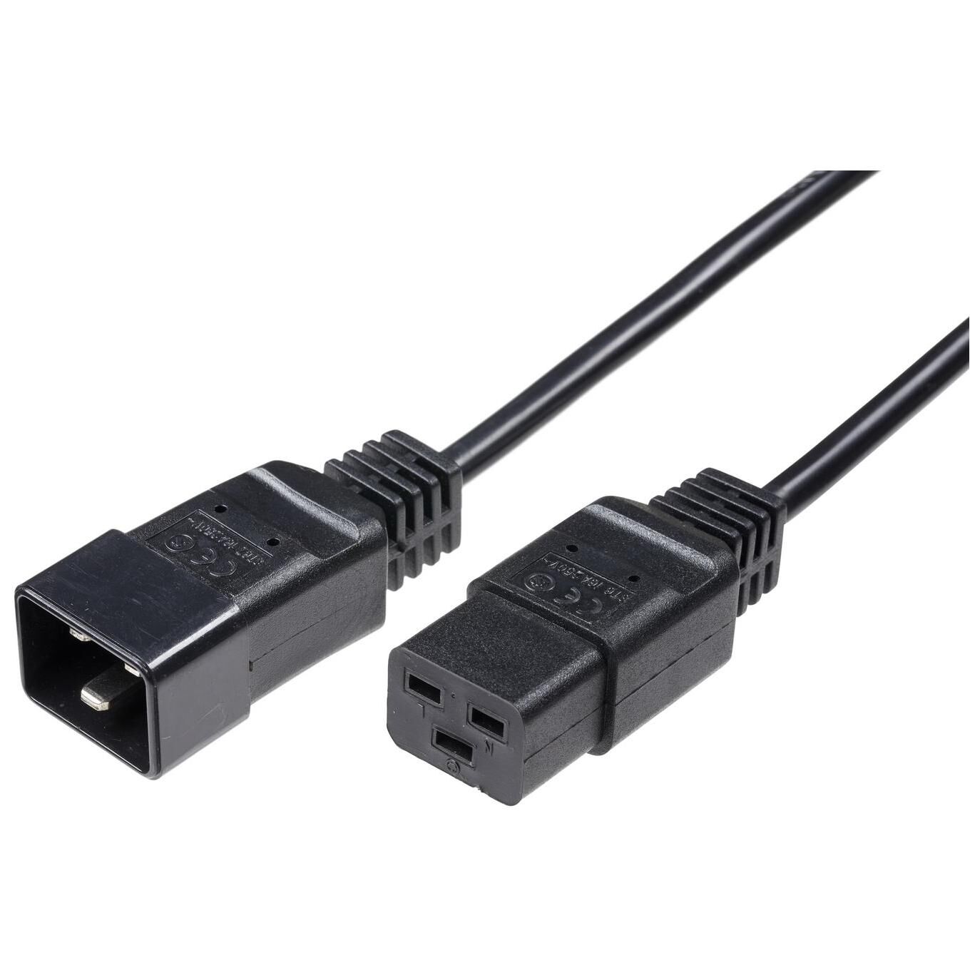 MicroConnect PE141530 3m Electric Cable Black C20 to C19 Connector