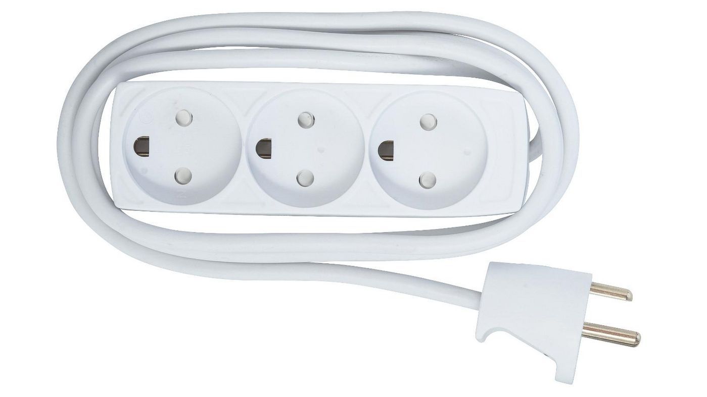MicroConnect 3-Way Power Strip 5m