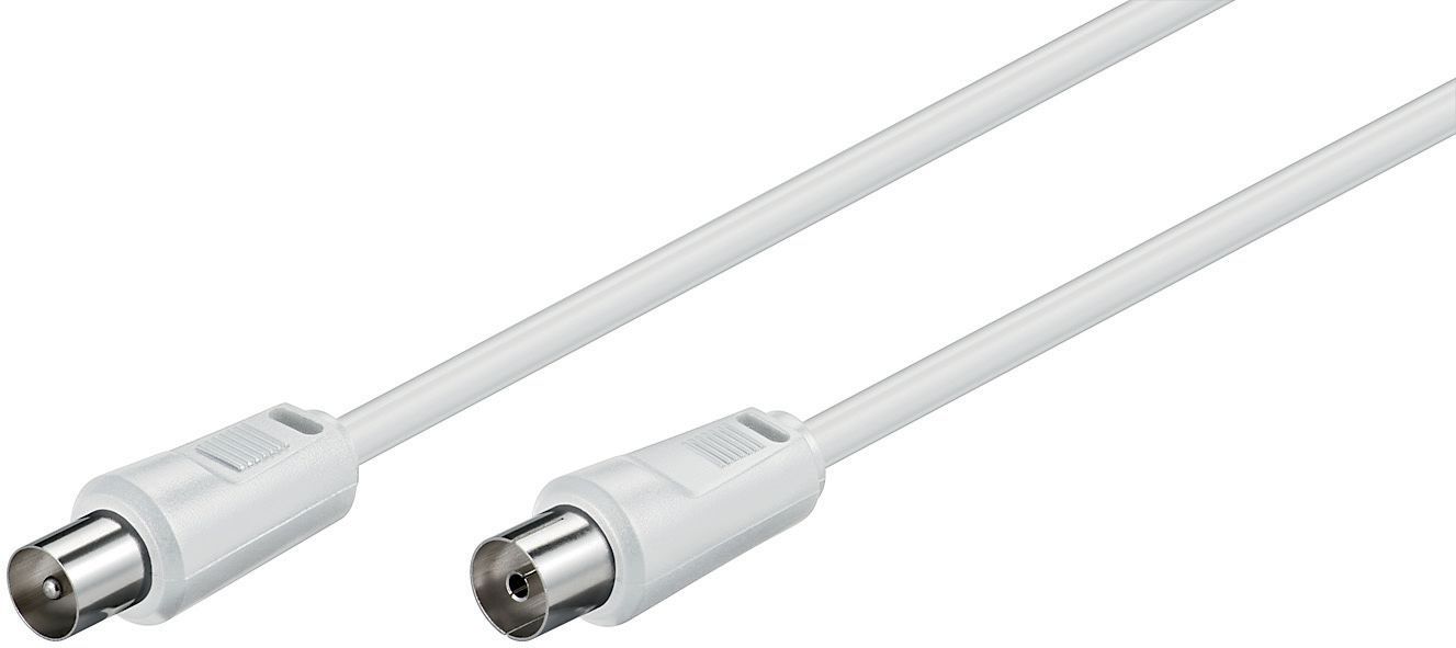 MicroConnect Coax Cable M-F 1.5m 75 Ohm White