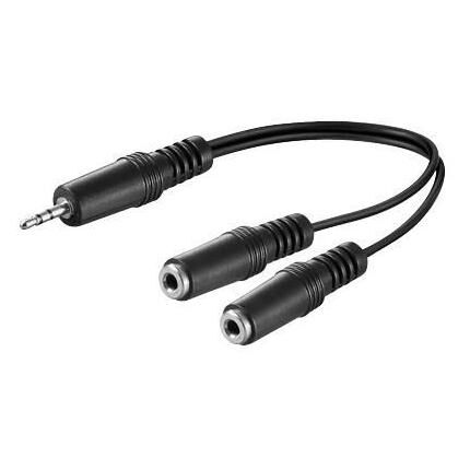 Cable de audio MicroConnect 0,2 m (3,5 mm, 2 x 2,5 mm, macho a hembra)