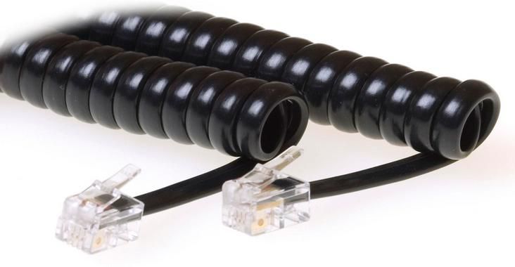 MicroConnect MPK10400 Phone Cable, 4m Black