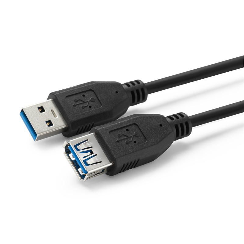 Cable MicroConnect USB3.0 A-A 2m M-F Negro