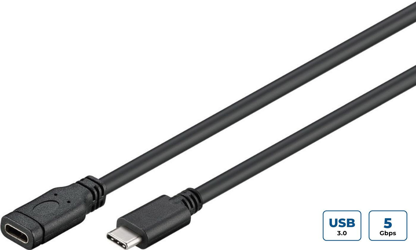 MicroConnect USB 3.2 Gen 1 Cable, 1m, USB-C to USB-C Black