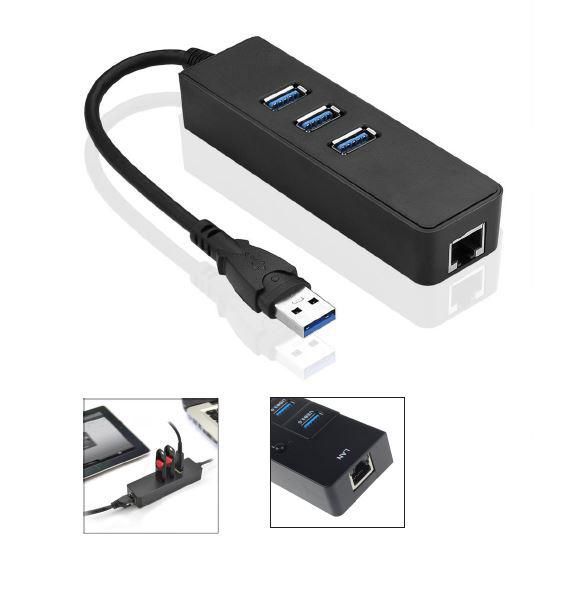 Hub MicroConnect USB 3.0 con Ethernet Gigabit