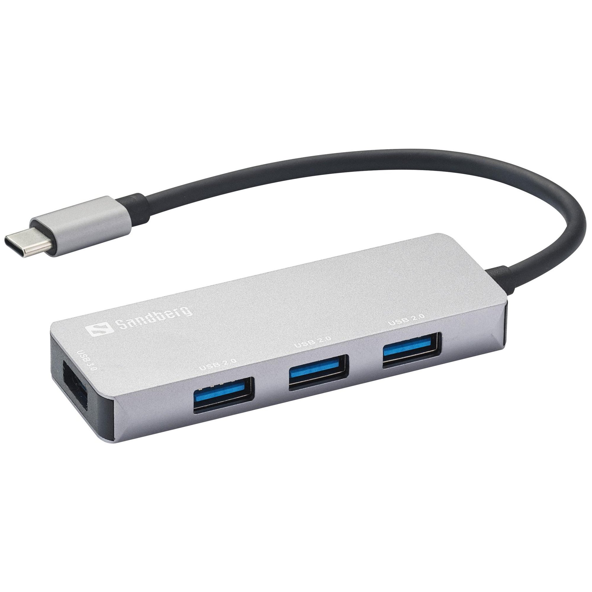 Sandberg 336-32 USB 3.2 Gen 1 (3.1 Gen 1) Type-C Hub & Adapter, 5000 Mbps, Gray