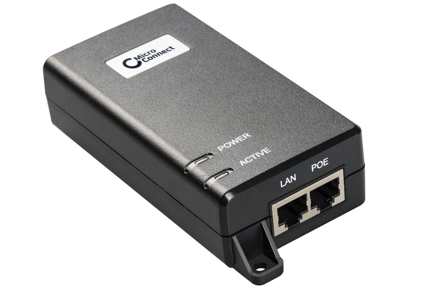 MicroConnect 30W PoE Injector (802.3af/at) - Power over Ethernet Adapter