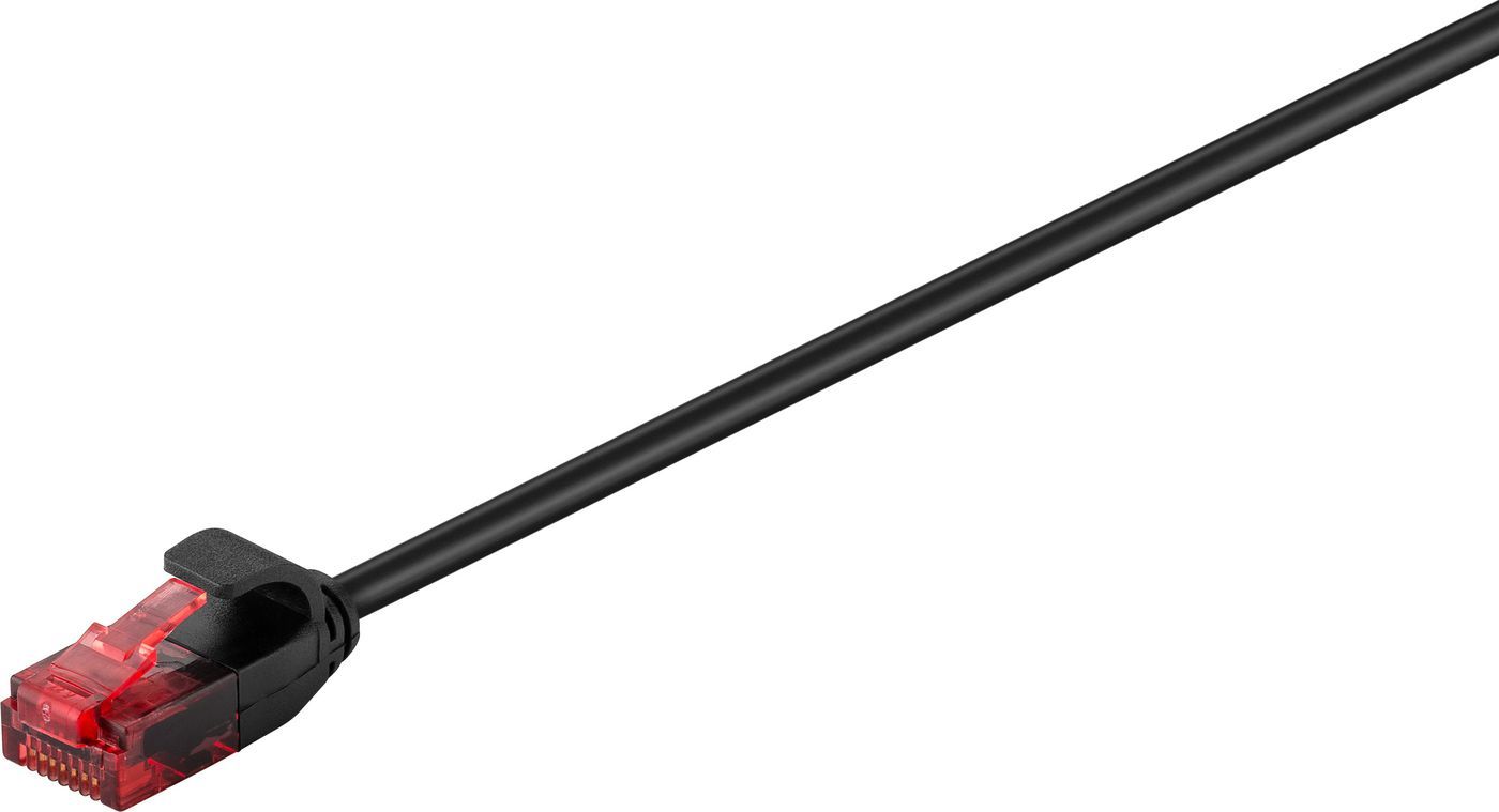 MicroConnect U/UTP CAT6 0.25m Black Slim Cable