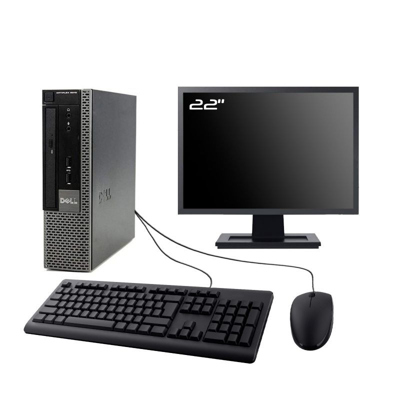 Dell Optiplex 9010 USFF Computer, 22" Screen, Intel I3-3220, 16GB RAM, 480GB SSD, Windows 10, WiFi