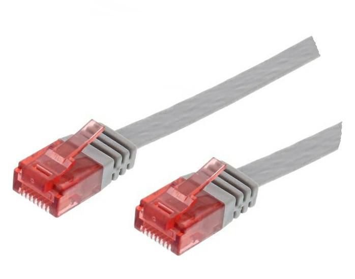 MicroConnect U/UTP CAT6 0.25M Grey Flat Cable