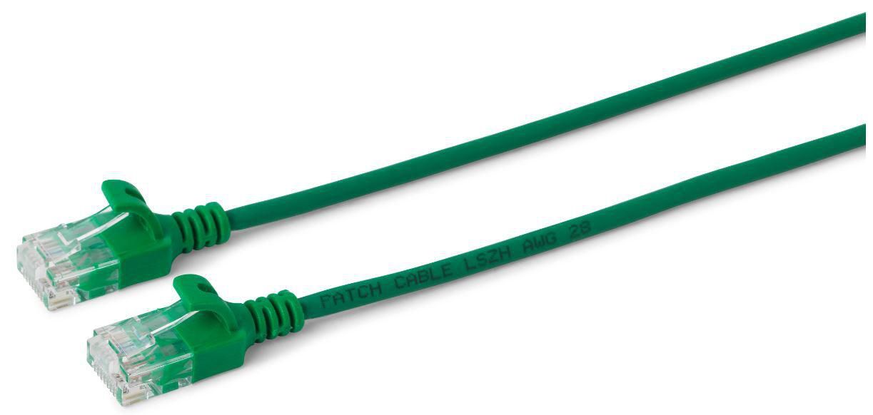 MicroConnect U/UTP CAT6A Slim 7.5M Green Cable