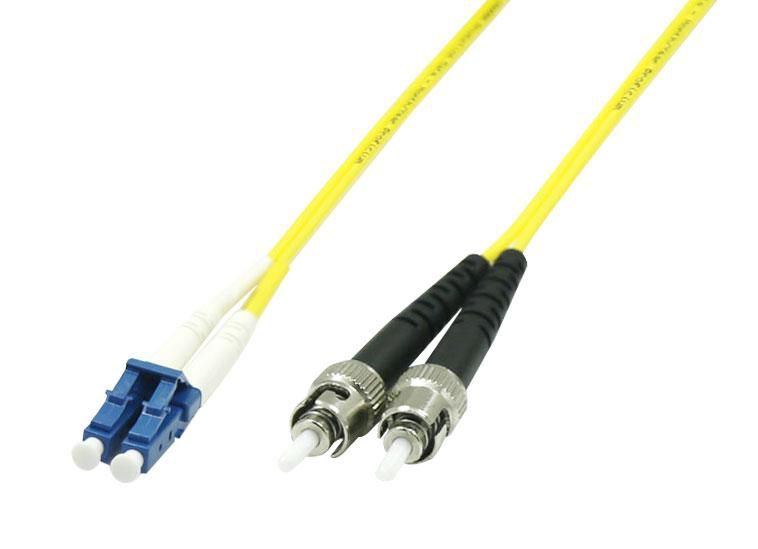 MicroConnect LC/UPC-ST/UPC 1m OS2 Duplex Fiber Patch Cables